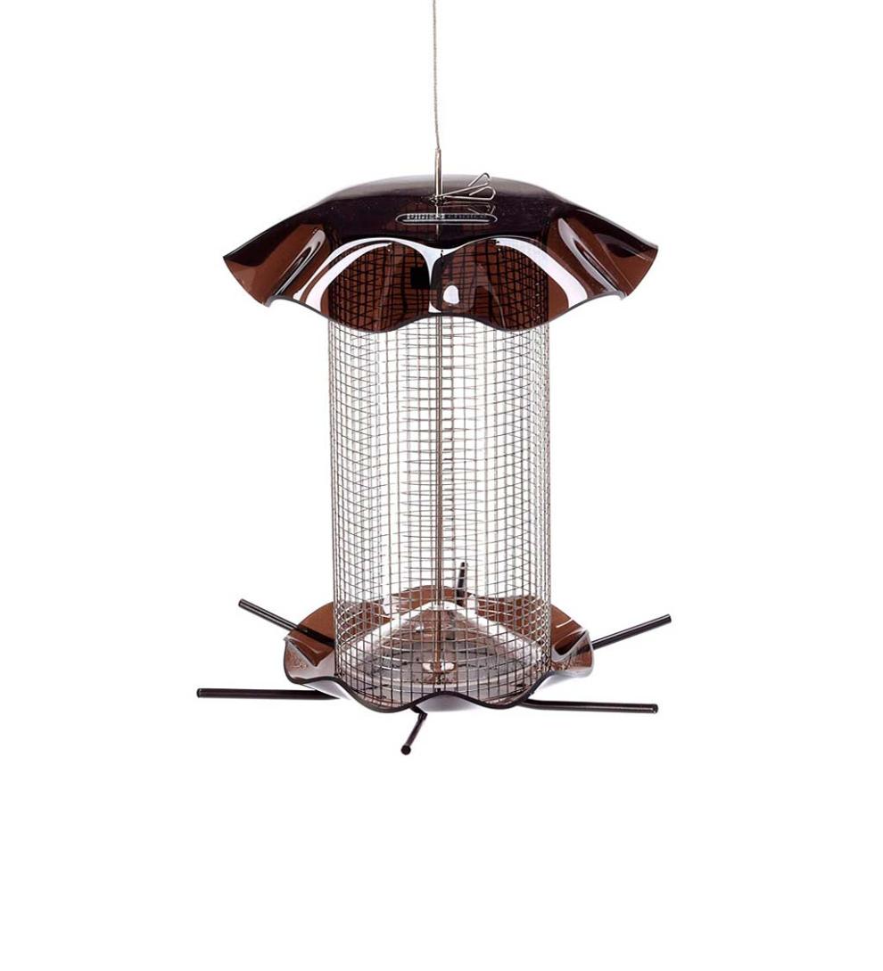 Plow &amp; Hearth Bird Feeders | Yard &amp; Garden 3 Qt. Sunflower Forever Feeder Bird Feeder - Clear