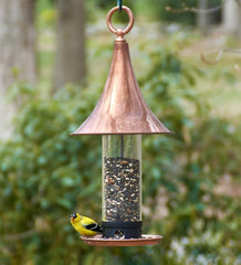 Plow &amp; Hearth Bird Feeders | Yard &amp; Garden Castella Copper Bird Feeder