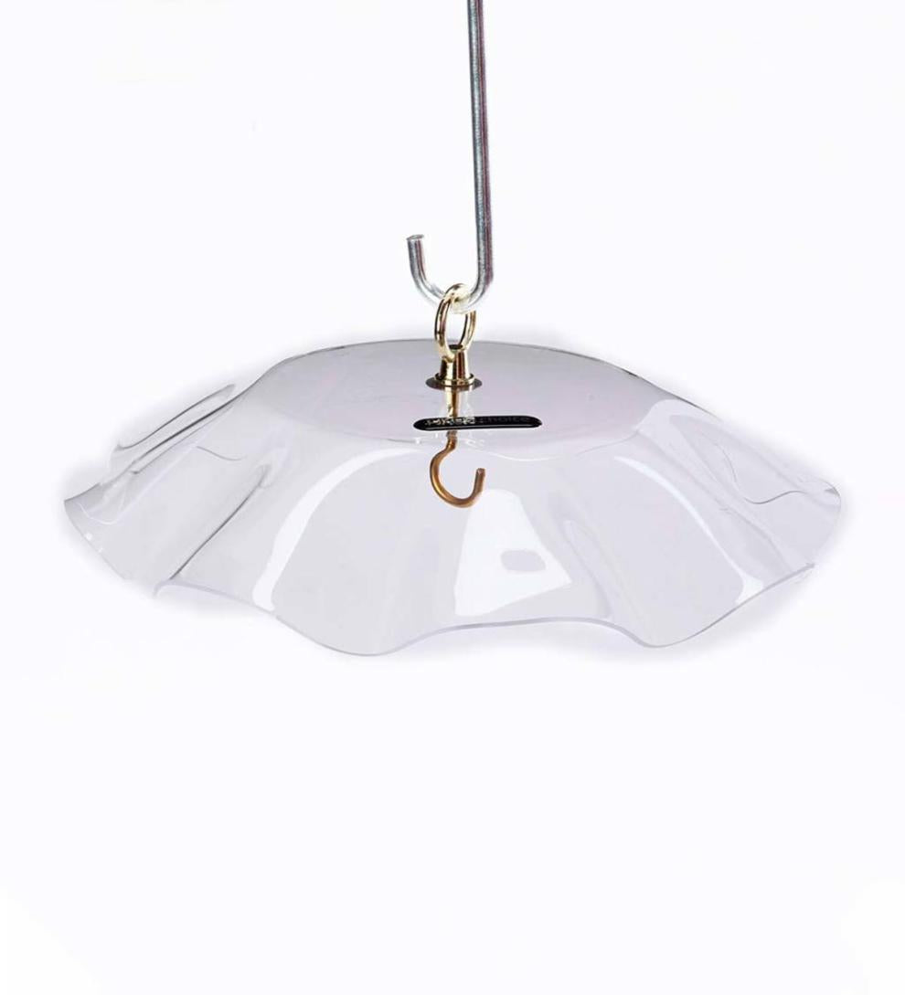 Plow &amp; Hearth Bird Feeders | Yard &amp; Garden Clear Acrylic Hanging Weather Guard Rain Umbrella For Bird Feeders