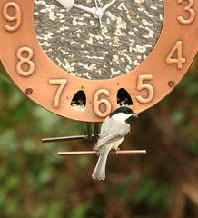 Plow &amp; Hearth Bird Feeders | Yard &amp; Garden Copper And Plexiglass Clock-Motif Bird Feeder