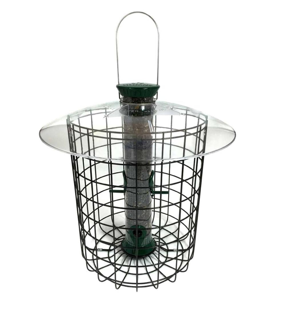 Plow &amp; Hearth Bird Feeders | Yard &amp; Garden Domed Squirrel-Proof Cage Bird Feeder