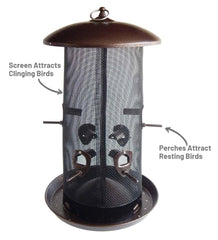Plow &amp; Hearth Bird Feeders | Yard &amp; Garden Giant Combo All-Metal Screen Bird Feeder