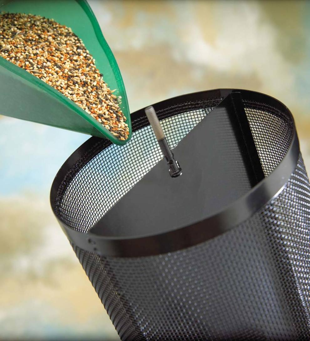 Plow &amp; Hearth Bird Feeders | Yard &amp; Garden Giant Combo All-Metal Screen Bird Feeder