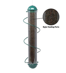 Plow &amp; Hearth Bird Feeders | Yard &amp; Garden Green Spiral-Perch Finch Bird Feeder - Green