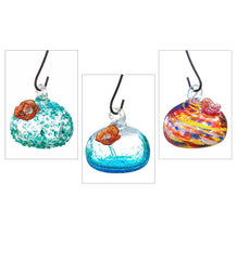 Plow &amp; Hearth Bird Feeders | Yard &amp; Garden Handcrafted Glass Hummingbird Feeders, Set Of 3