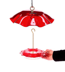 Plow &amp; Hearth Bird Feeders | Yard &amp; Garden Hummingbird Feeder With Weather Guard