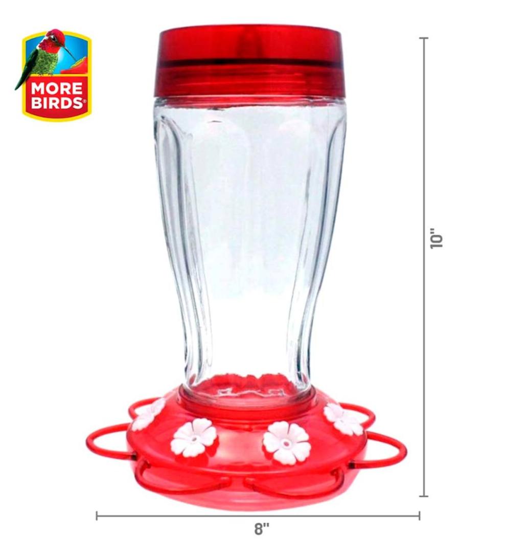 Plow &amp; Hearth Bird Feeders | Yard &amp; Garden Jumbo 40-Ounce Hanging Hummingbird Feeder