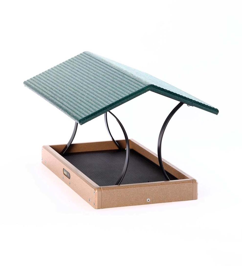 Plow &amp; Hearth Bird Feeders | Yard &amp; Garden Large Poly-Lumber Fly-Through Bird Feeder