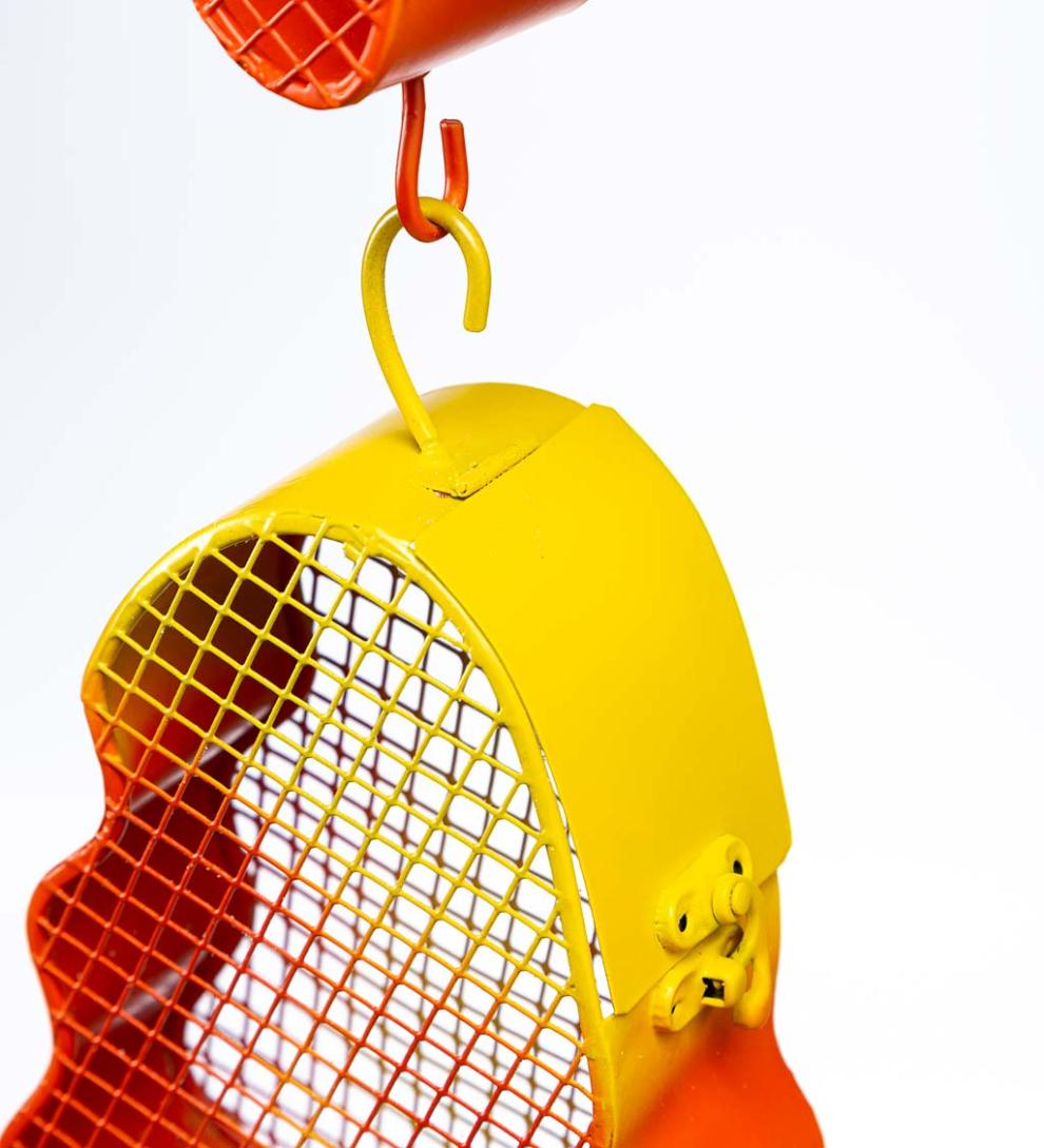 Plow &amp; Hearth Bird Feeders | Yard &amp; Garden Mesh Leaves Buffet Bird Feeder