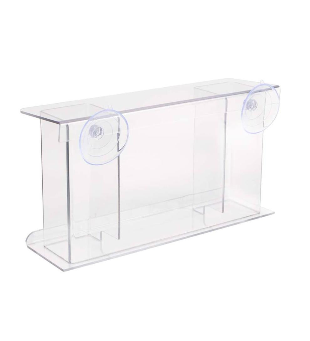 Plow &amp; Hearth Bird Feeders | Yard &amp; Garden One-Way Mirror Window Mount Bird Feeder