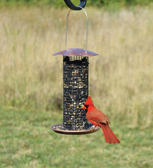 Plow &amp; Hearth Bird Feeders | Yard &amp; Garden Petite Copper Sunflower Seed Bird Feeder - Copper