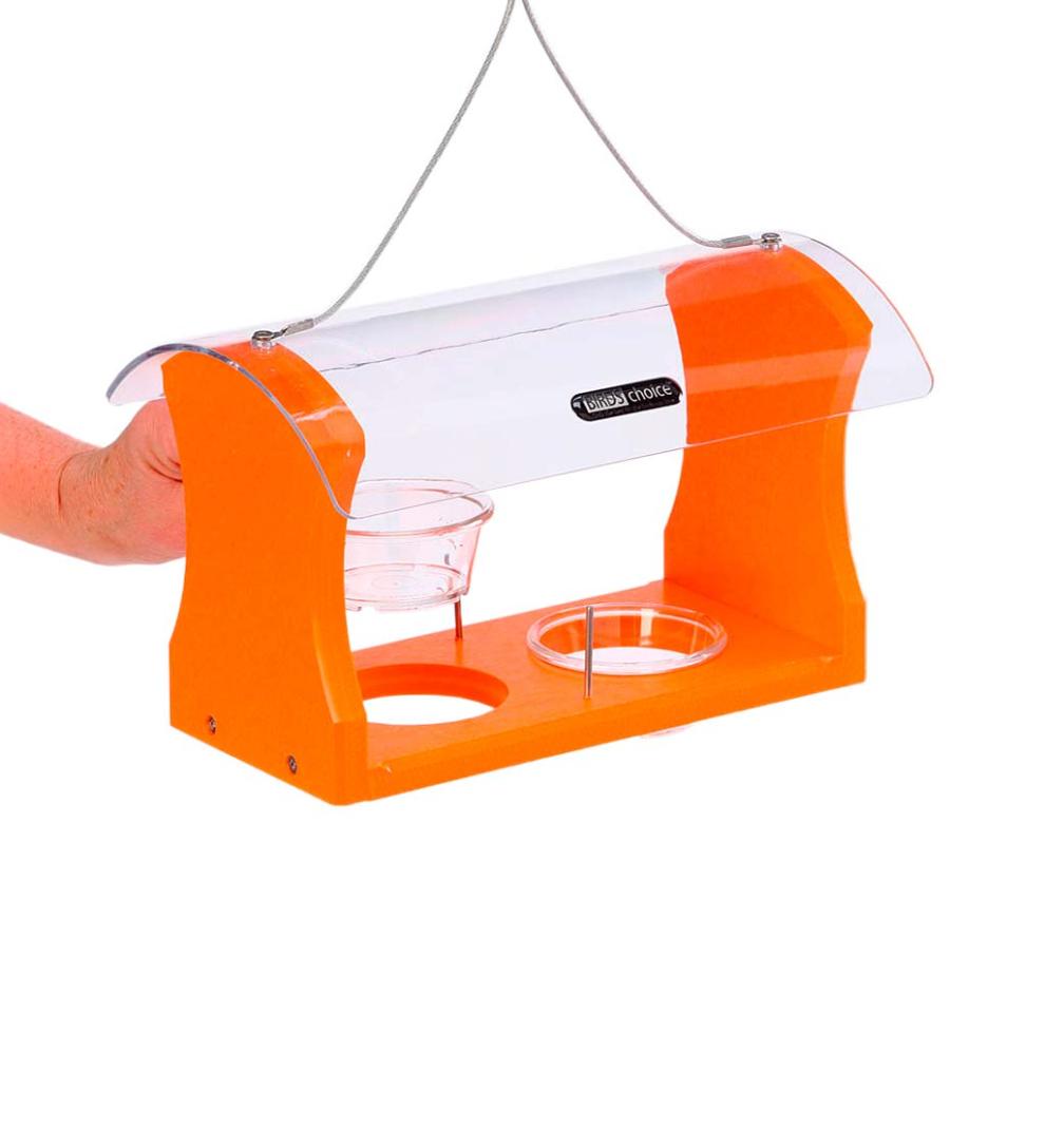Plow &amp; Hearth Bird Feeders | Yard &amp; Garden Recycled Plastic Poly-Lumber Oriole Bird Feeder