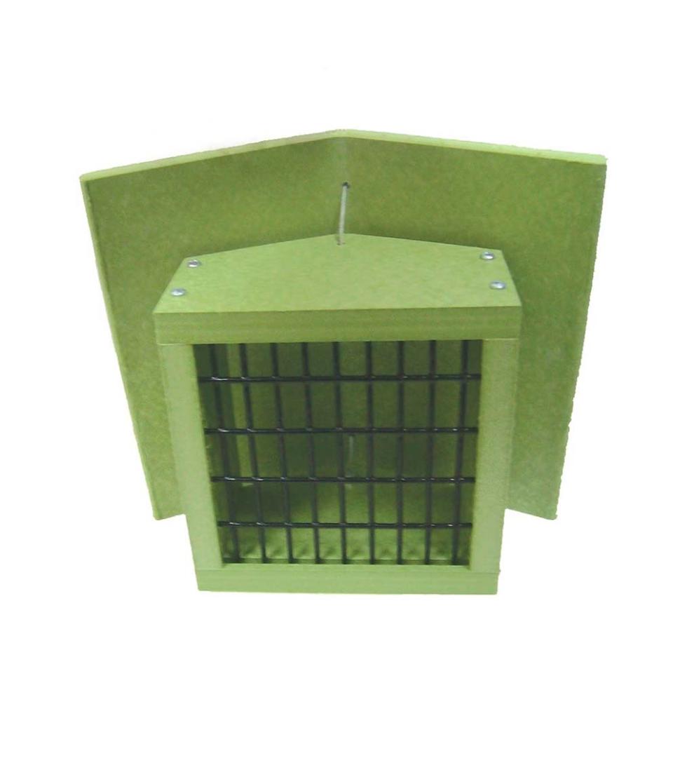 Plow &amp; Hearth Bird Feeders | Yard &amp; Garden Recycled Plastic Poly-Lumber Upside-Down Suet Feeder