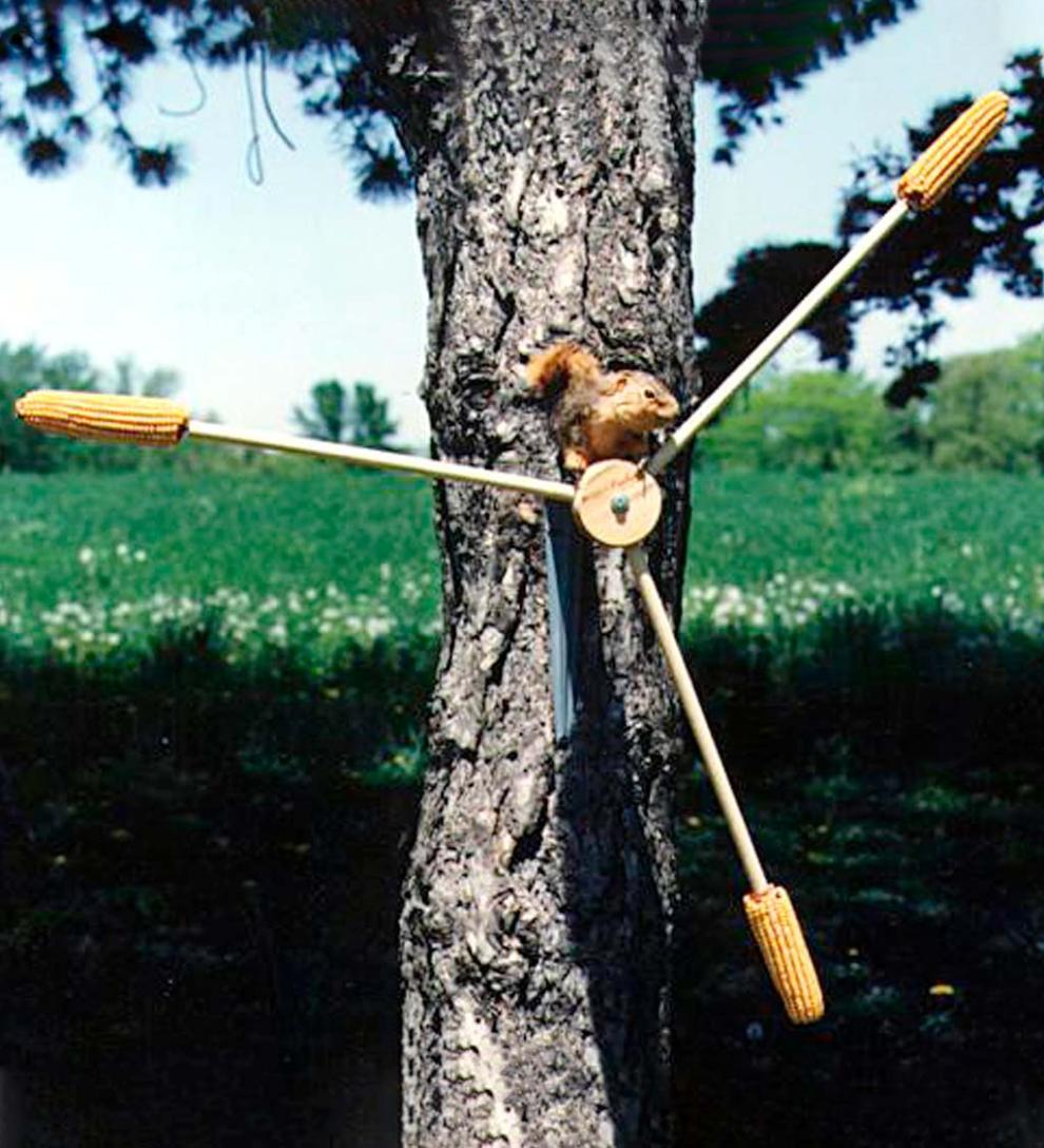 Plow &amp; Hearth Bird Feeders | Yard &amp; Garden Squirrel-A-Whirl Spinning Squirrel Feeder