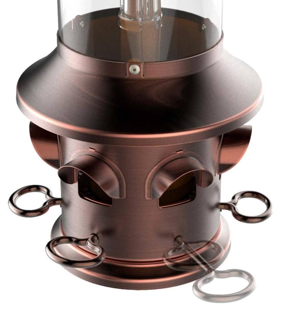 Plow &amp; Hearth Bird Feeders | Yard &amp; Garden Squirrel-X6 Squirrel-Resistant Hanging Bird Feeder