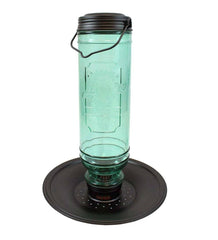 Plow &amp; Hearth Bird Feeders | Yard &amp; Garden Vintage-Style Glass And Metal Hanging Songbird Feeder