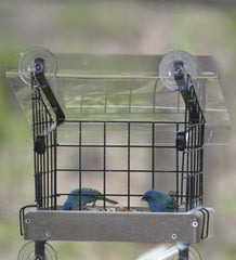 Plow &amp; Hearth Bird Feeders | Yard &amp; Garden Window-Mount Platform Bird Feeder Kit