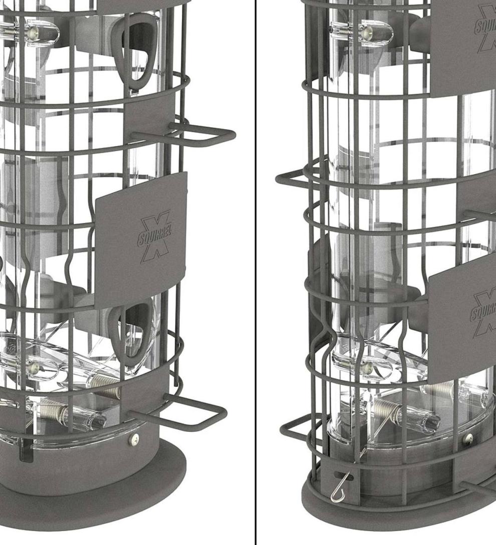 Plow &amp; Hearth Bird Feeders | Yard &amp; Garden X4 Squirrel-Resistant Tube Bird Feeder