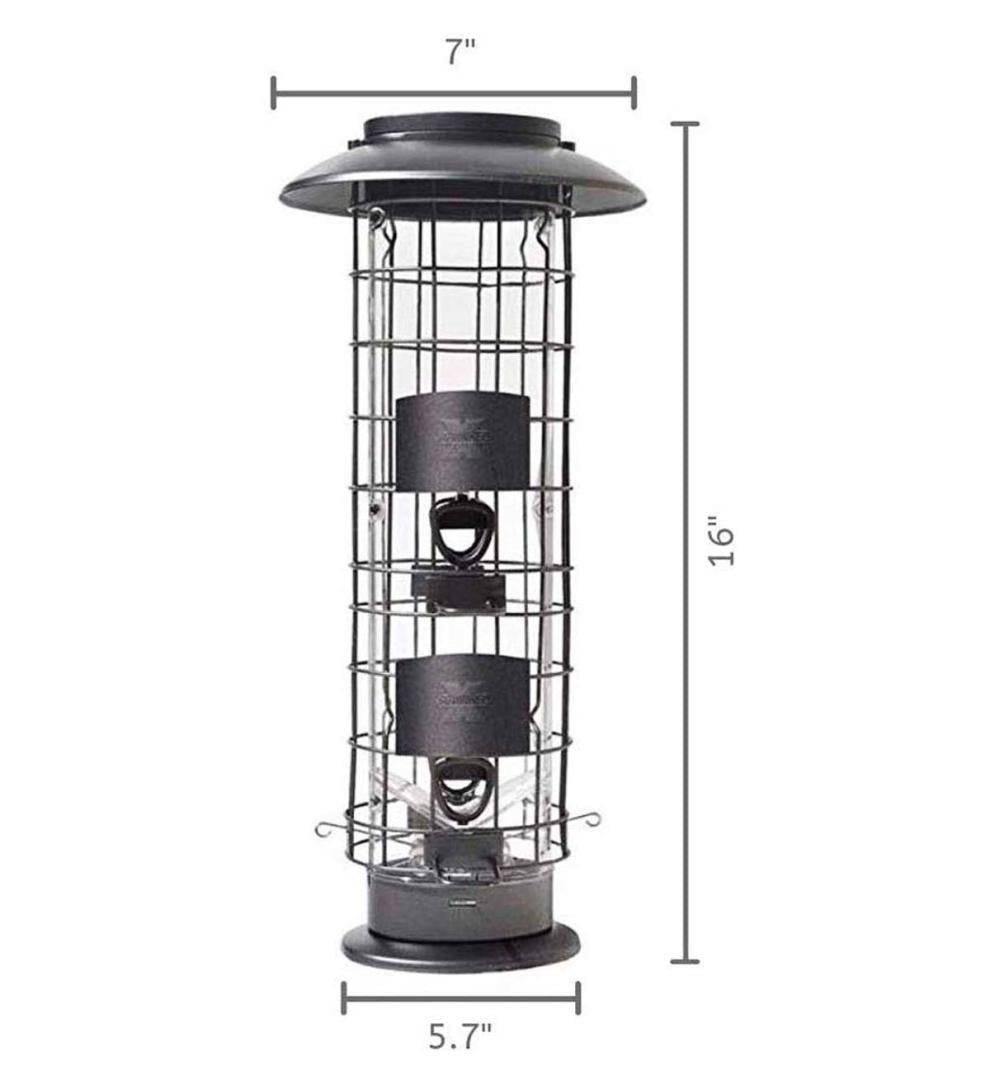 Plow &amp; Hearth Bird Feeders | Yard &amp; Garden X4 Squirrel-Resistant Tube Bird Feeder