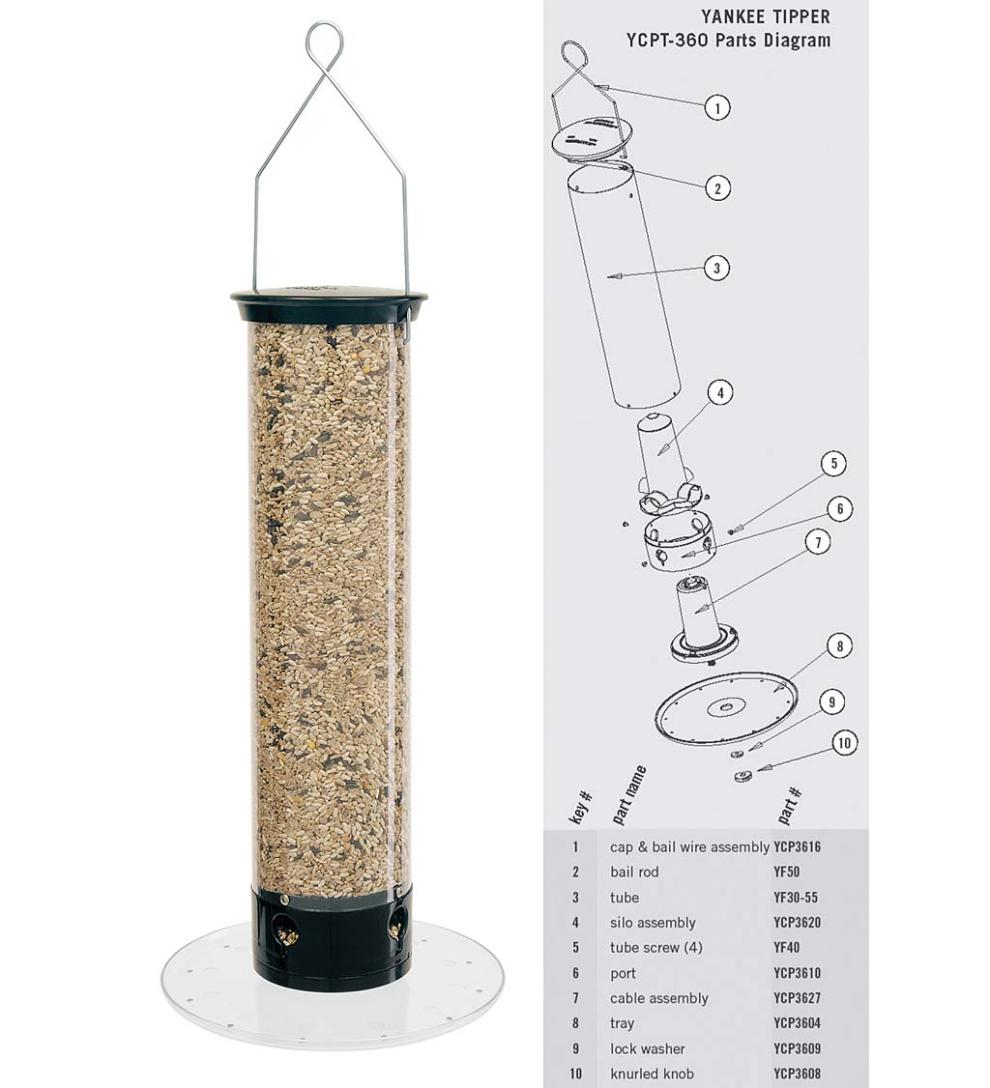 Plow &amp; Hearth Bird Feeders | Yard &amp; Garden Yankee Tipper Bird Feeder