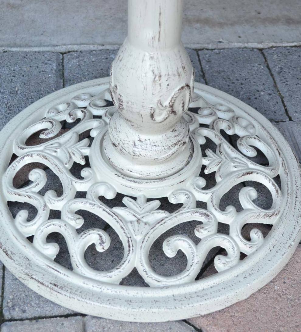 Plow &amp; Hearth Birdbaths | Yard &amp; Garden English Ivy Metal Birdbath - Copper Rust