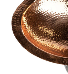 Plow &amp; Hearth Birdbaths | Yard &amp; Garden Hammered Copper Basin Birdbath With Stake