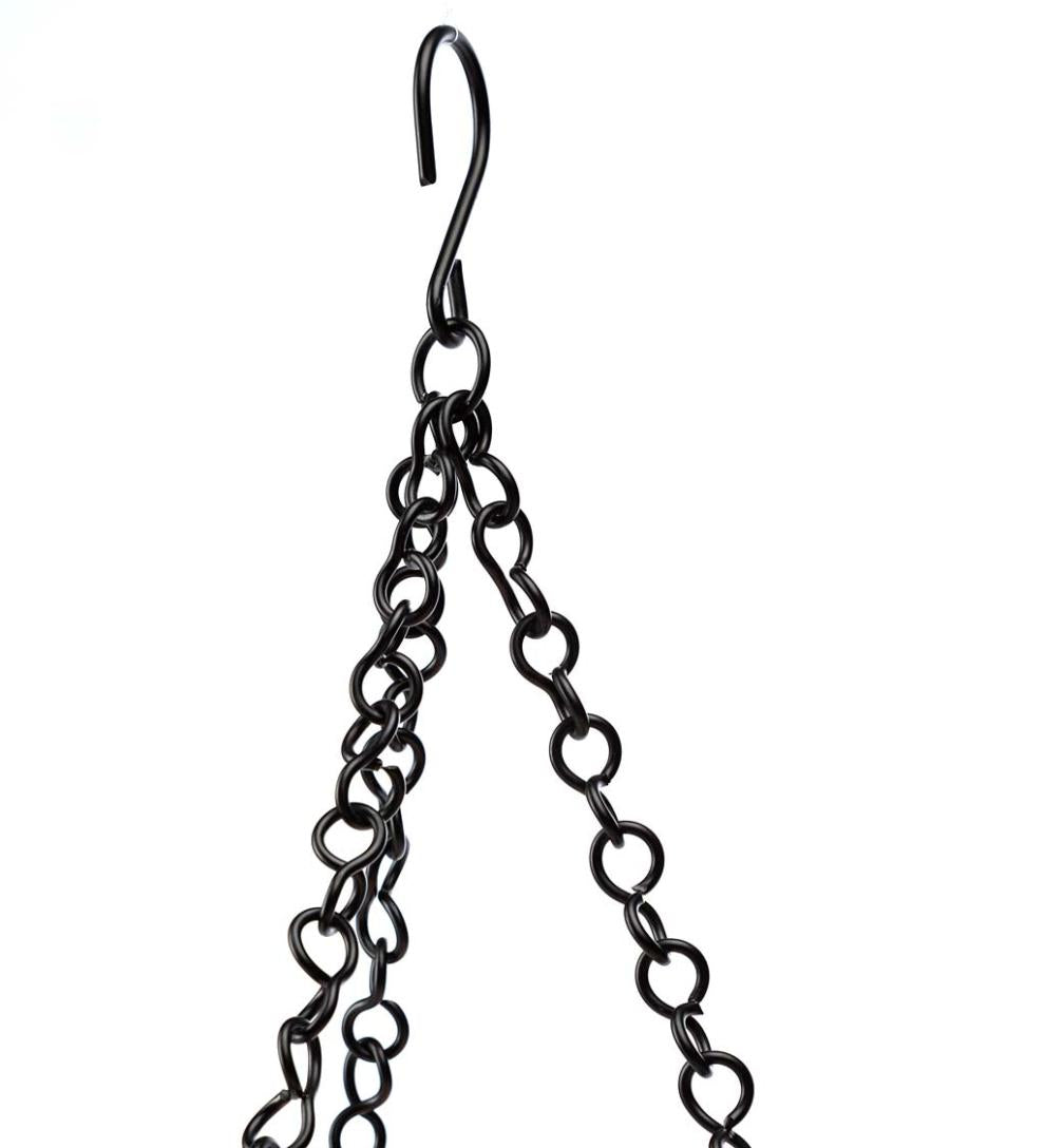 Plow &amp; Hearth Birdbaths | Yard &amp; Garden Hammered Copper Basin Hanging Birdbath With Chain