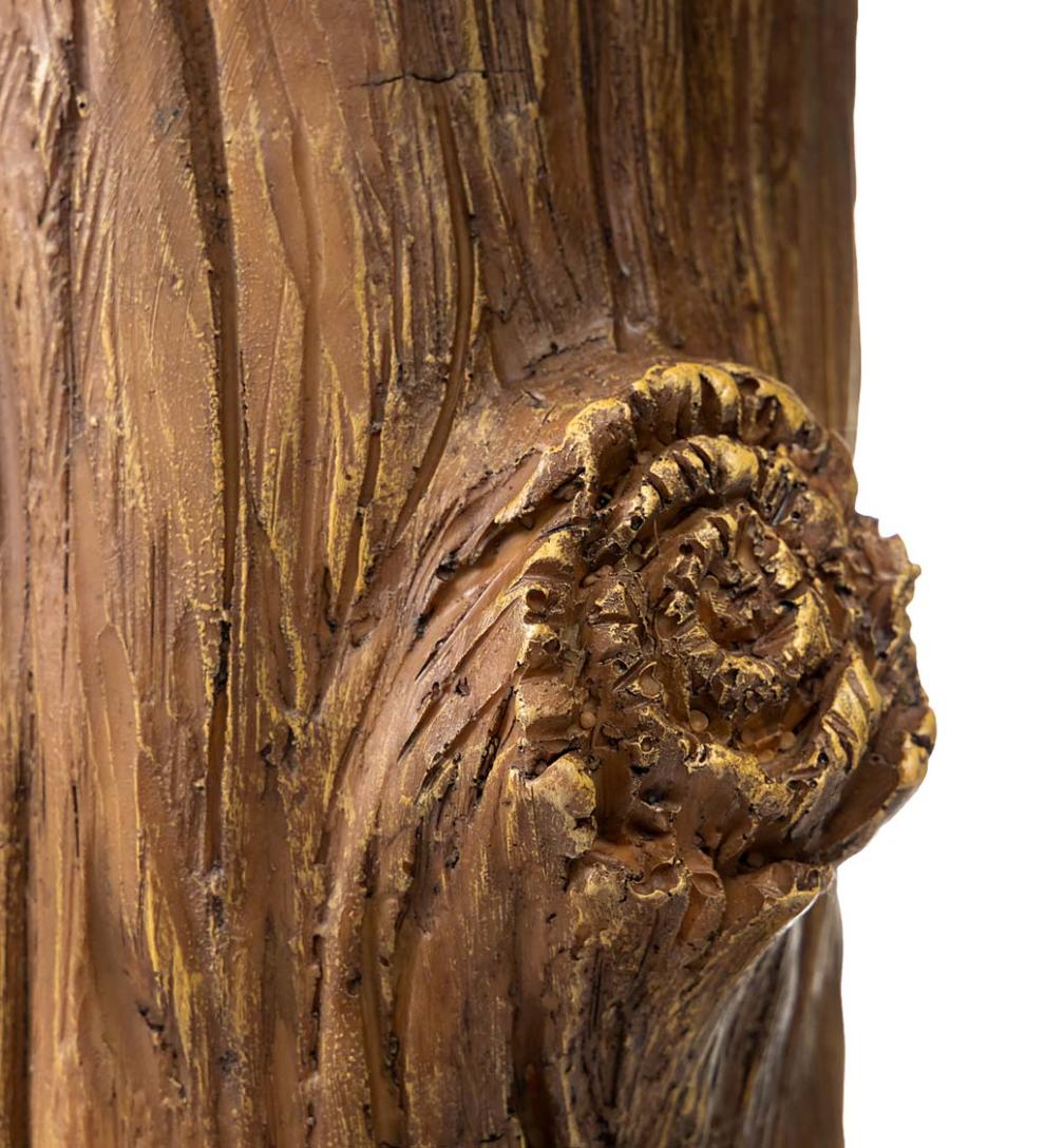 Plow &amp; Hearth Birdbaths | Yard &amp; Garden Hand-Painted Fawn Tree Stump Birdbath