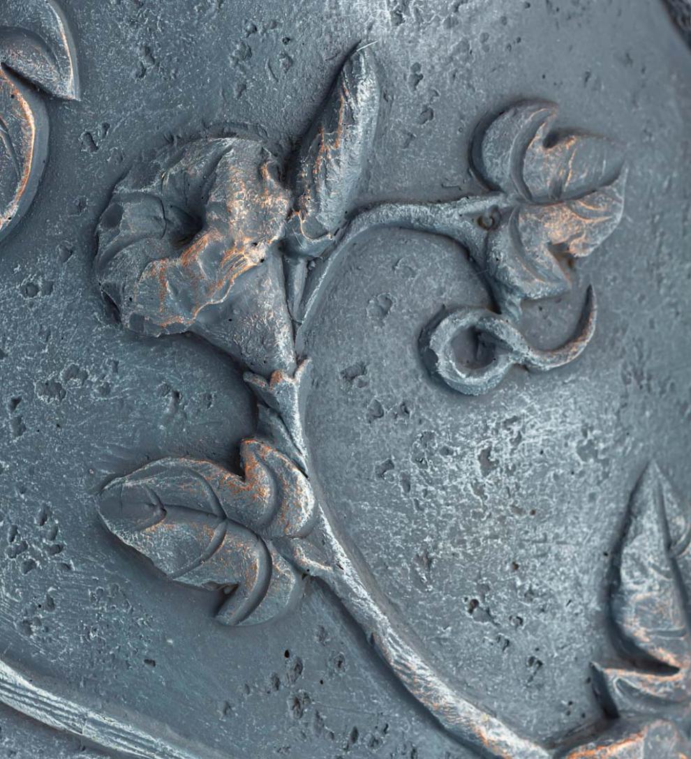 Plow &amp; Hearth Birdbaths | Yard &amp; Garden Hummingbird And Flower Stone-Look Birdbath