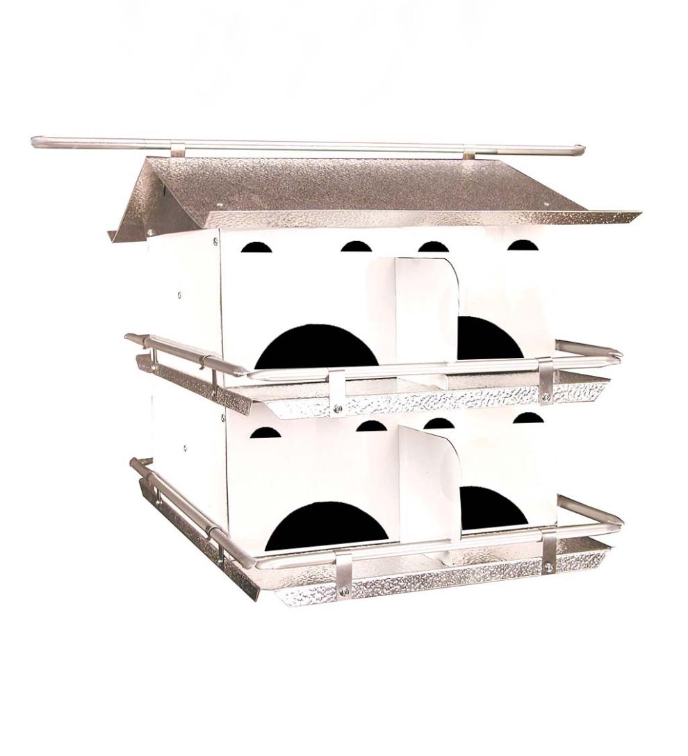 Plow &amp; Hearth Birdhouses | Yard &amp; Garden 8-Room Purple Martin Birdhouse With Starling-Resistant Openings