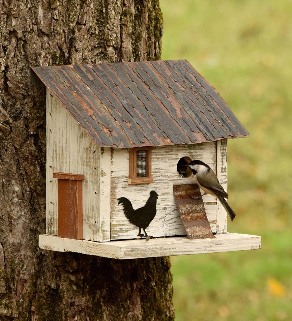 Plow &amp; Hearth Birdhouses | Yard &amp; Garden Chicken Coop Birdhouse
