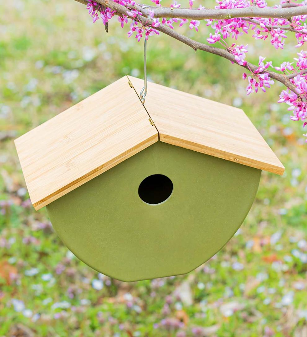 Plow &amp; Hearth Birdhouses | Yard &amp; Garden Full Circle Eco Conscious Hanging Bird House
