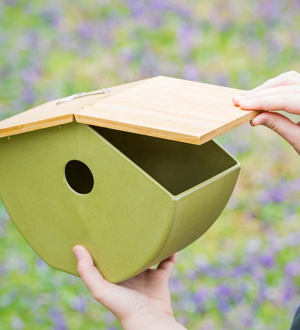 Plow &amp; Hearth Birdhouses | Yard &amp; Garden Full Circle Eco Conscious Hanging Bird House