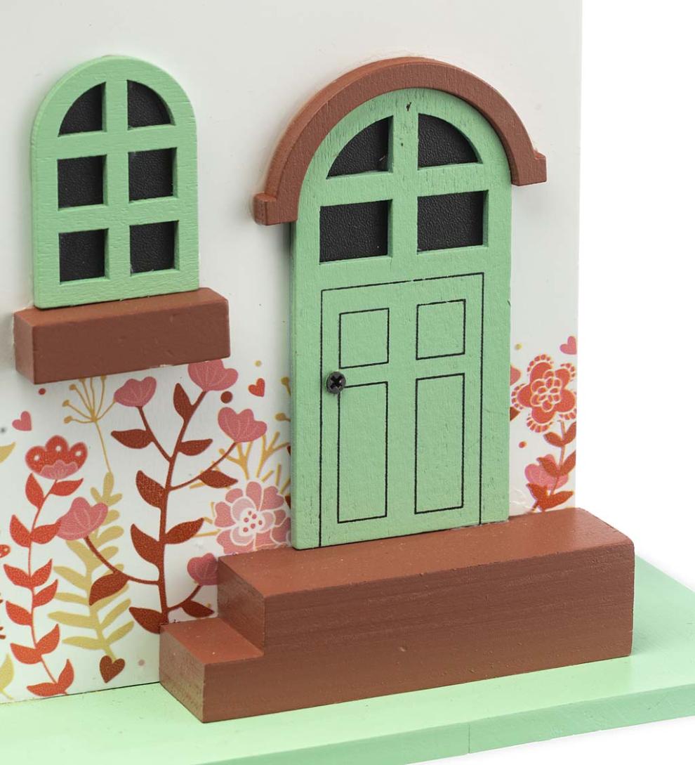 Plow &amp; Hearth Birdhouses | Yard &amp; Garden Hand-Painted Blessed Birdhouse With Floral Details