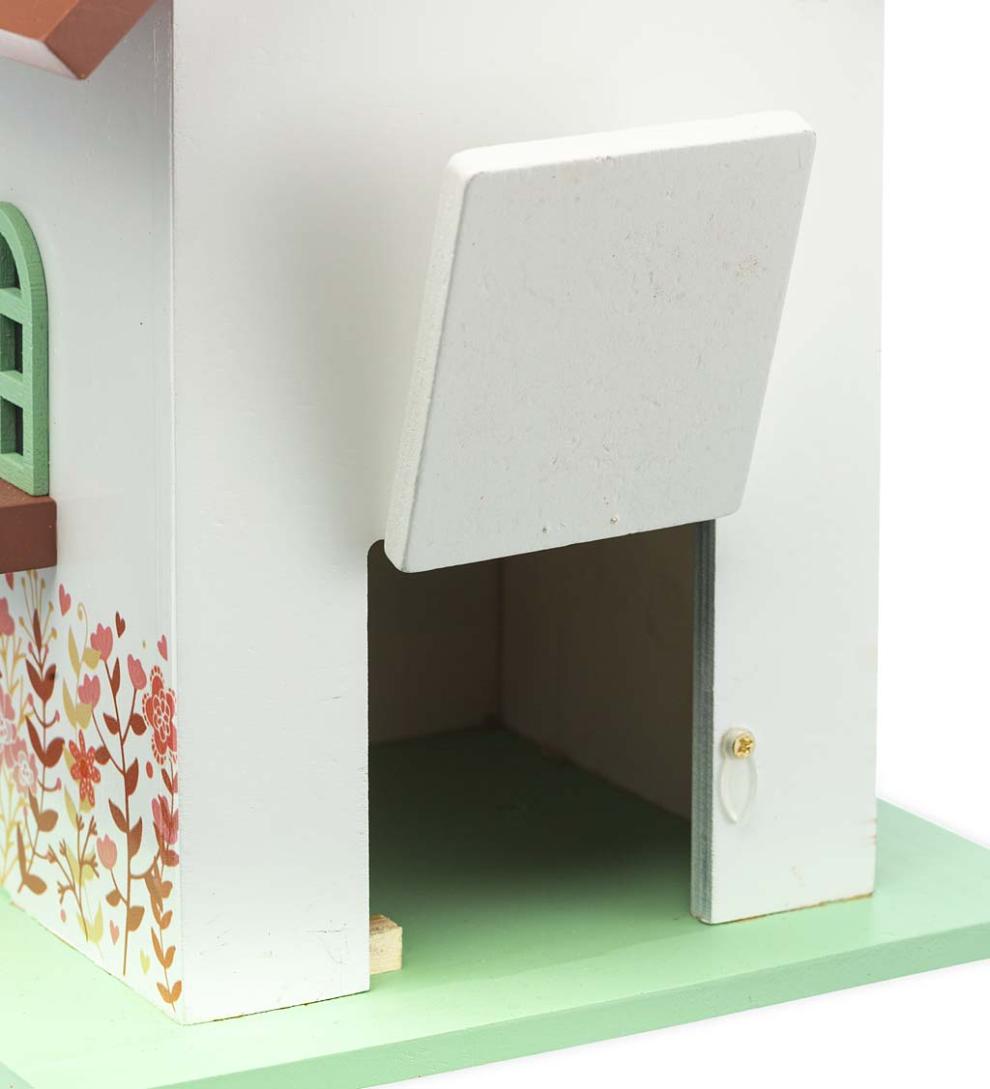 Plow &amp; Hearth Birdhouses | Yard &amp; Garden Hand-Painted Blessed Birdhouse With Floral Details