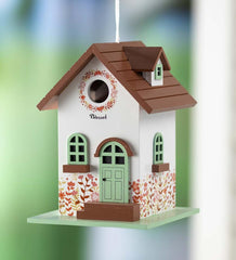 Plow &amp; Hearth Birdhouses | Yard &amp; Garden Hand-Painted Blessed Birdhouse With Floral Details