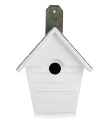 Plow &amp; Hearth Birdhouses | Yard &amp; Garden Hardwood Hanging Cottage-Style Birdhouse With Verdigris Copper Roof