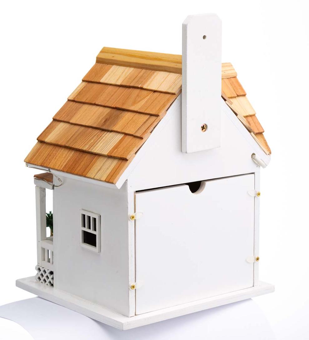 Plow &amp; Hearth Birdhouses | Yard &amp; Garden Paradise Palms Lighted Beach Cottage Birdhouse - White