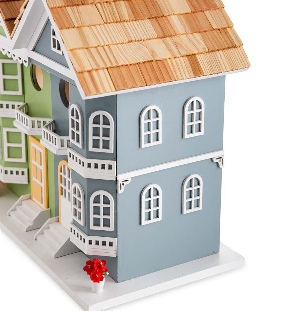 Plow &amp; Hearth Birdhouses | Yard &amp; Garden Springfield Row Triple Birdhouse With Shingled Roof