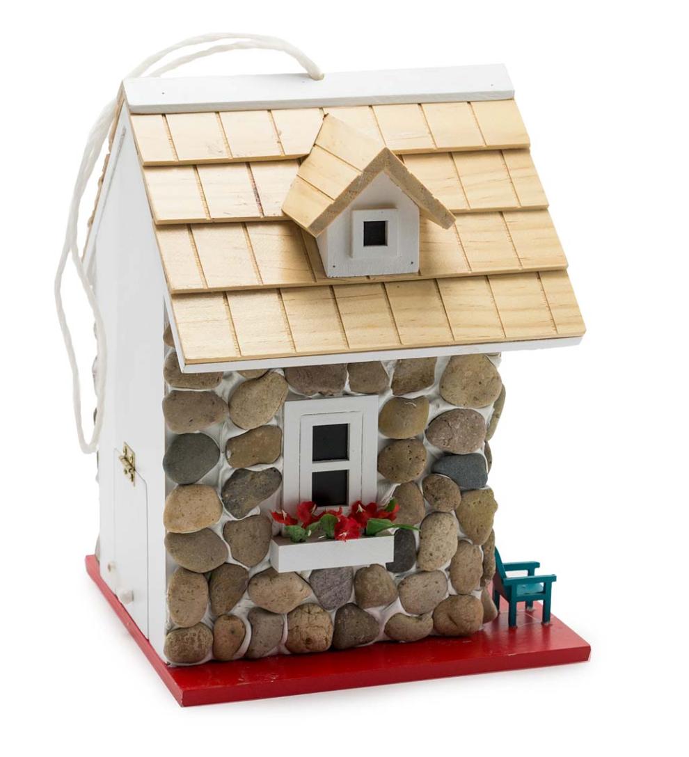 Plow &amp; Hearth Birdhouses | Yard &amp; Garden Stone Cottage Birdhouse