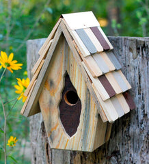 Plow &amp; Hearth Birdhouses | Yard &amp; Garden Vintage Wren Birdhouse - Blue