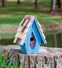 Plow &amp; Hearth Birdhouses | Yard &amp; Garden Vintage Wren Birdhouse - Blue