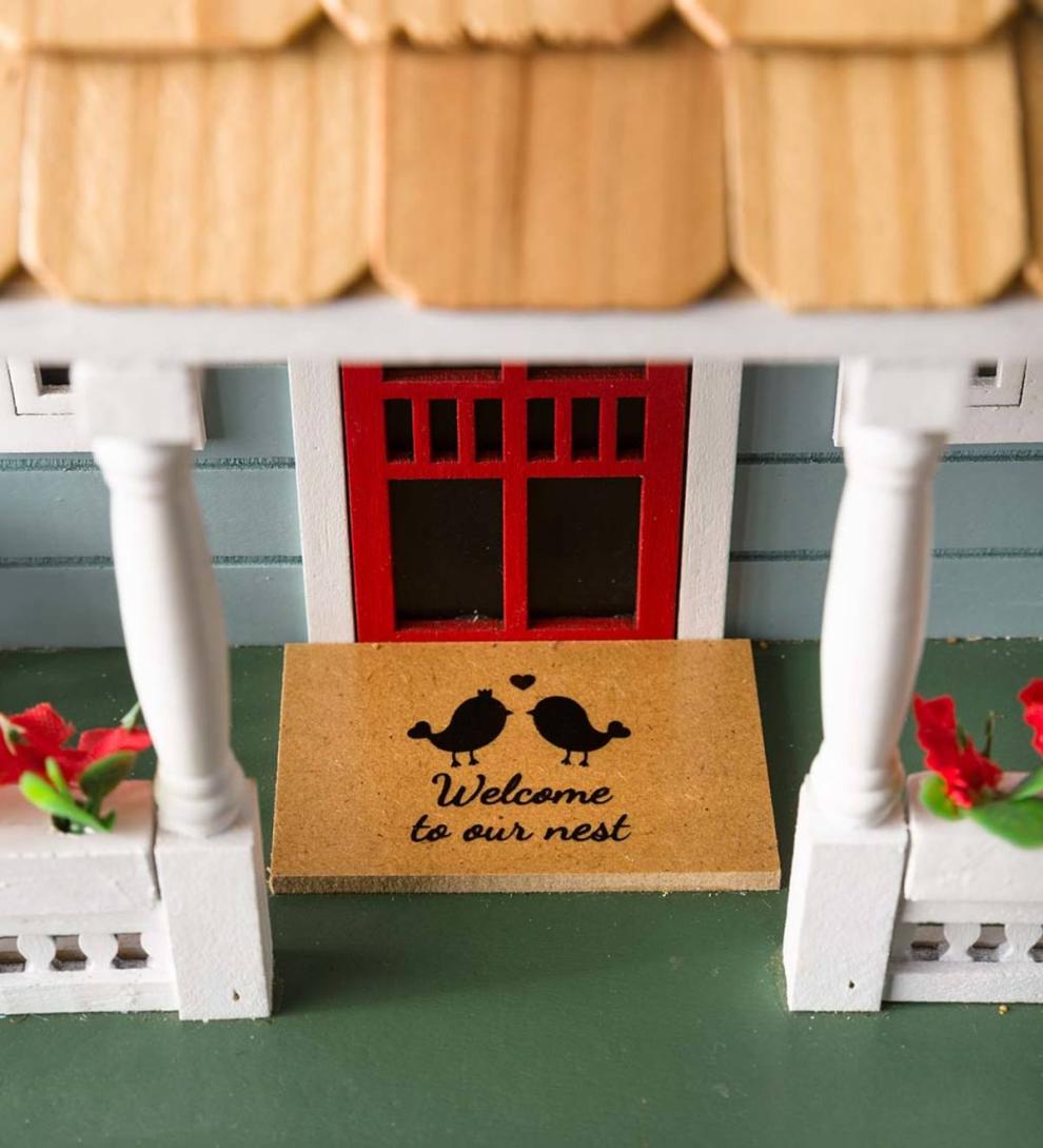 Plow &amp; Hearth Birdhouses | Yard &amp; Garden Welcome Home Wooden Birdhouse And Pedestal Pole Set