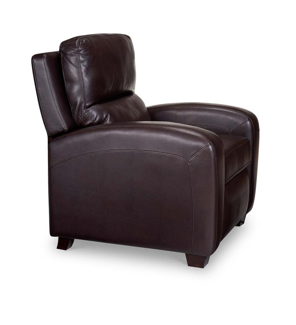 Plow &amp; Hearth Chairs &amp; Rockers | Indoor Living Brice Vegan Leather Recliner - Brown