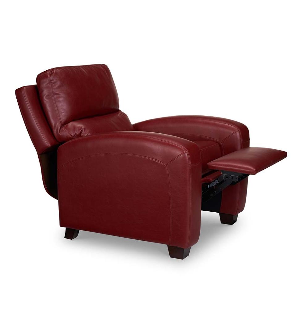 Plow &amp; Hearth Chairs &amp; Rockers | Indoor Living Brice Vegan Leather Recliner - Brown