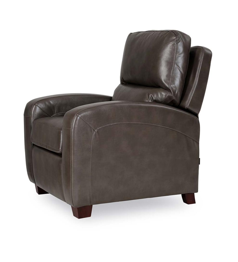 Plow &amp; Hearth Chairs &amp; Rockers | Indoor Living Brice Vegan Leather Recliner - Brown