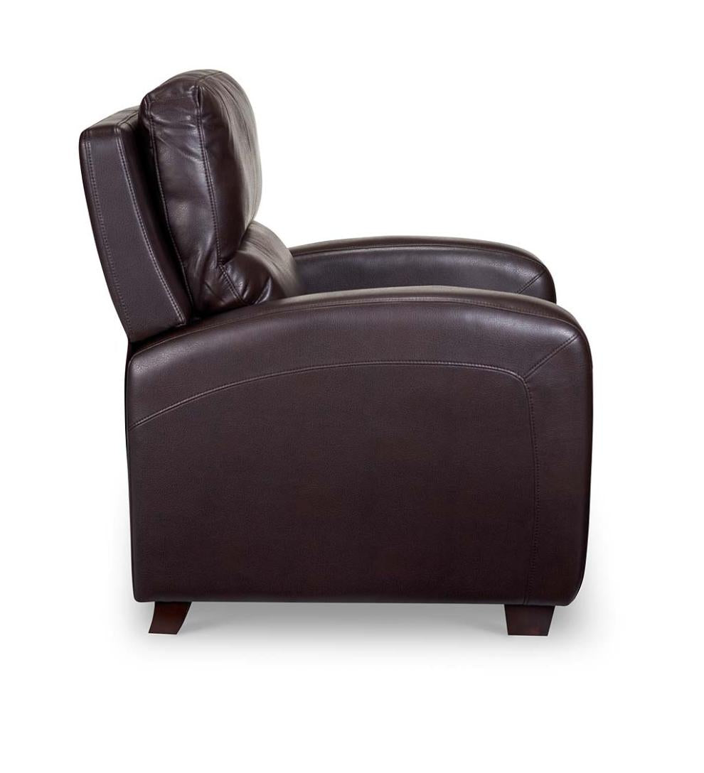 Plow &amp; Hearth Chairs &amp; Rockers | Indoor Living Brice Vegan Leather Recliner - Brown