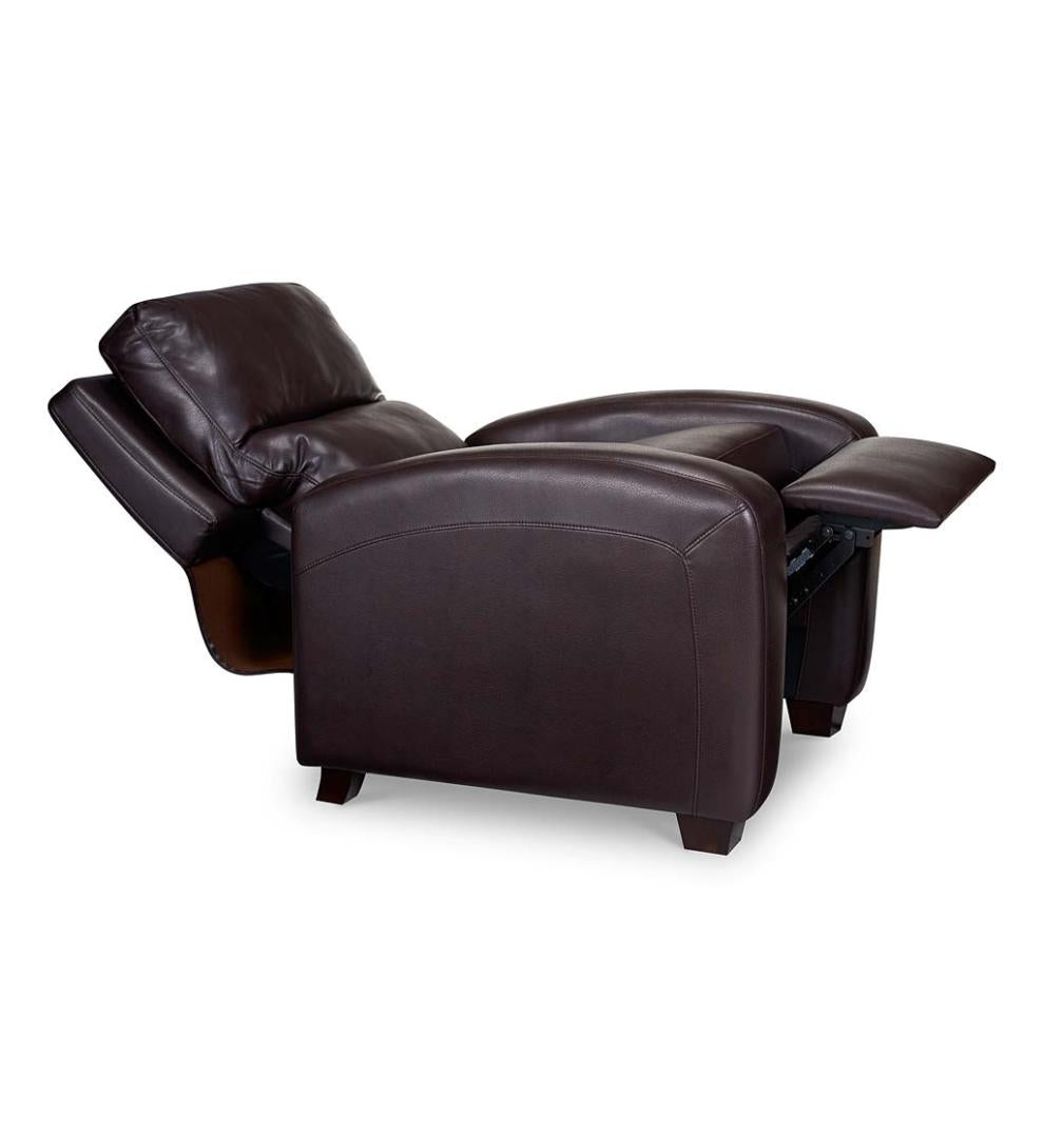 Plow &amp; Hearth Chairs &amp; Rockers | Indoor Living Brice Vegan Leather Recliner - Brown