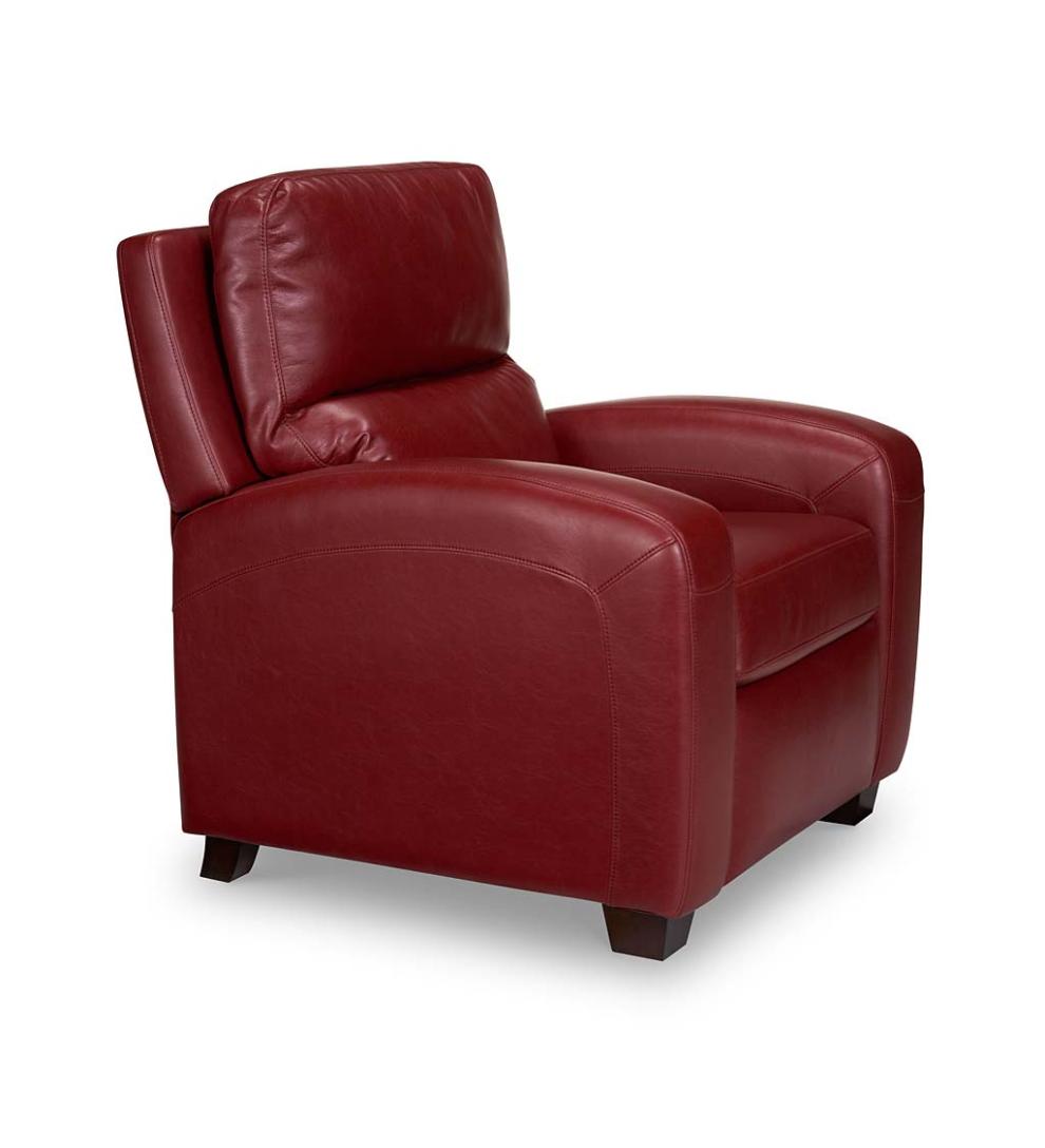 Plow &amp; Hearth Chairs &amp; Rockers | Indoor Living Brice Vegan Leather Recliner - Brown