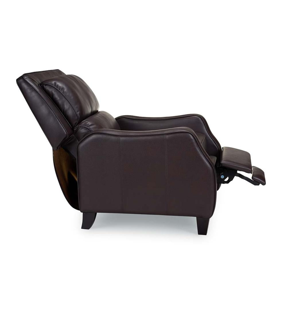 Plow &amp; Hearth Chairs &amp; Rockers | Indoor Living Duncan Vegan Leather Recliner - Brown